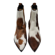 Christian Louboutin Cheliviss Low Boots - Hair-on Calf 'Meuh' - Brown and White - 40