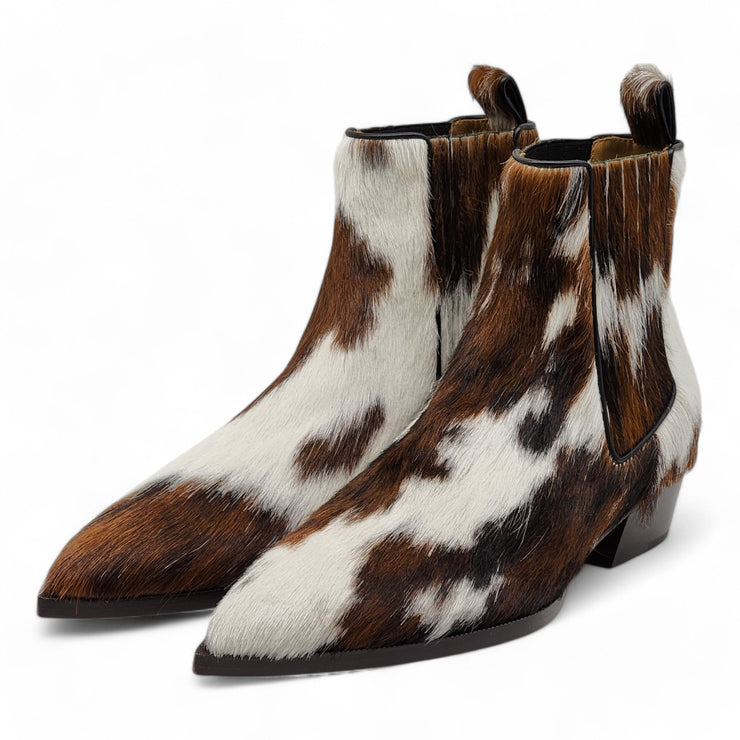 Christian Louboutin Cheliviss Low Boots - Hair-on Calf 'Meuh' - Brown and White - 41