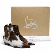 Christian Louboutin Cheliviss Low Boots - Hair-on Calf 'Meuh' - Brown and White - 41