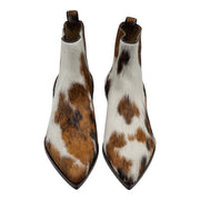 Christian Louboutin Cheliviss Low Boots - Hair-on Calf 'Meuh' - Brown and White - 44.5