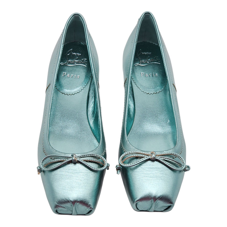 Christian Louboutin Mamadrague Ballet Flats - Leather - Green 37