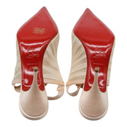 Christian Louboutin Goya Ruban Pumps 80mm - Chiffon And Satin - Nude 37.5