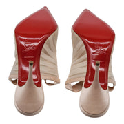 Christian Louboutin Goya Ruban Pumps 80mm - Chiffon And Satin - Nude 40