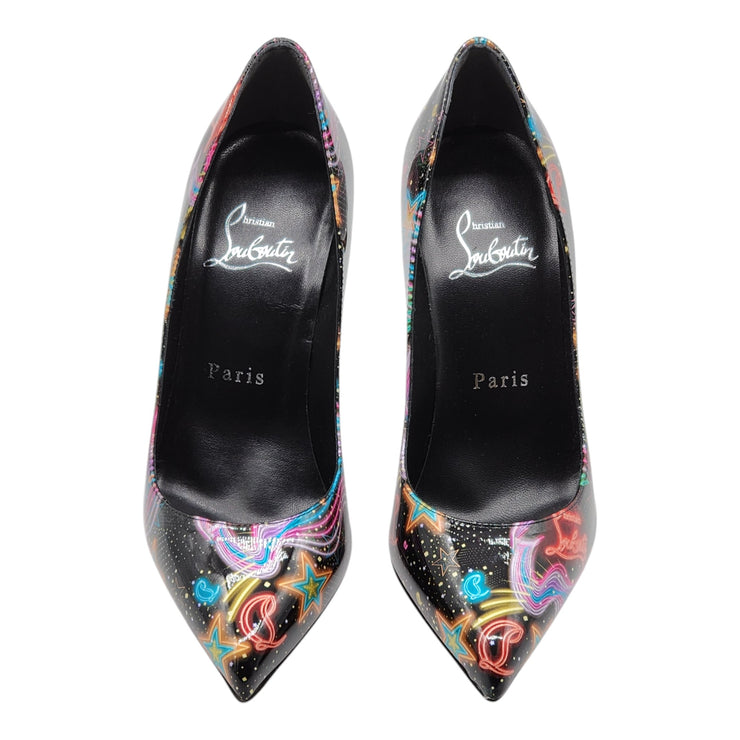 Christian Louboutin Viva Las Vegas Kate Pumps 100mm - Patent Leather - Black 35