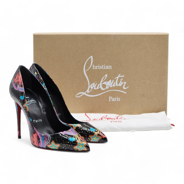 Christian Louboutin Viva Las Vegas Kate Pumps 100mm - Patent Leather - Black 35