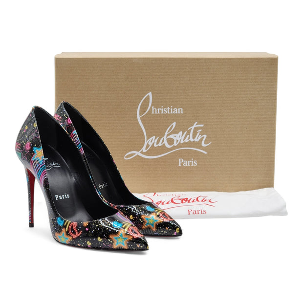 Christian Louboutin Viva Las Vegas Kate Pumps 100mm - Patent Leather - Black 36