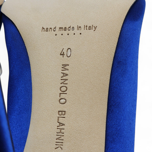 Manolo Blahnik Hangisi Pumps 105mm - Satin - Blue 40