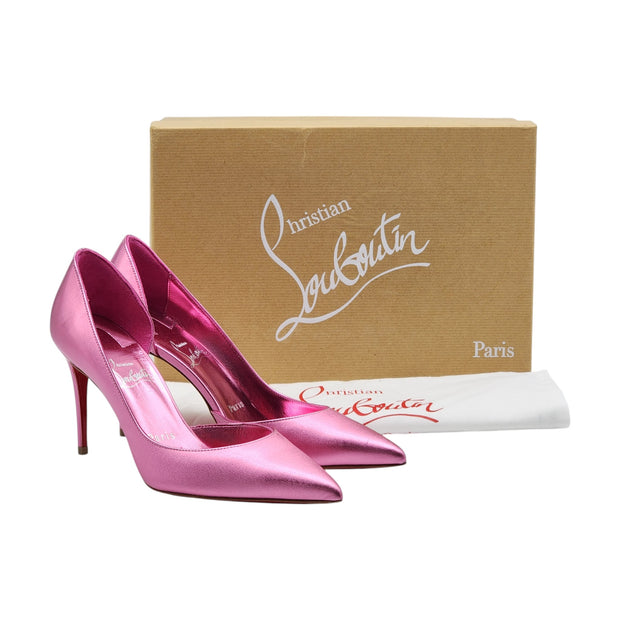 Christian Louboutin Iriza Pumps 85 - Metallic Leather - Pink 36