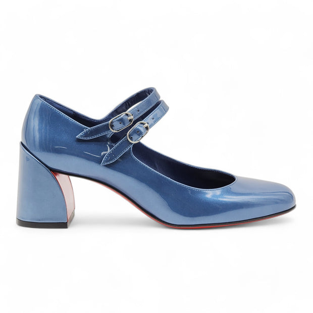 Christian Louboutin Miss Jane Pumps 55mm - Leather - Blue - 37