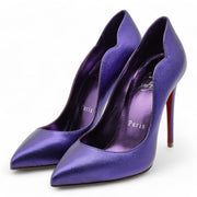 Christian Louboutin Hot Chick Pumps 100mm - Leather - Purple 34