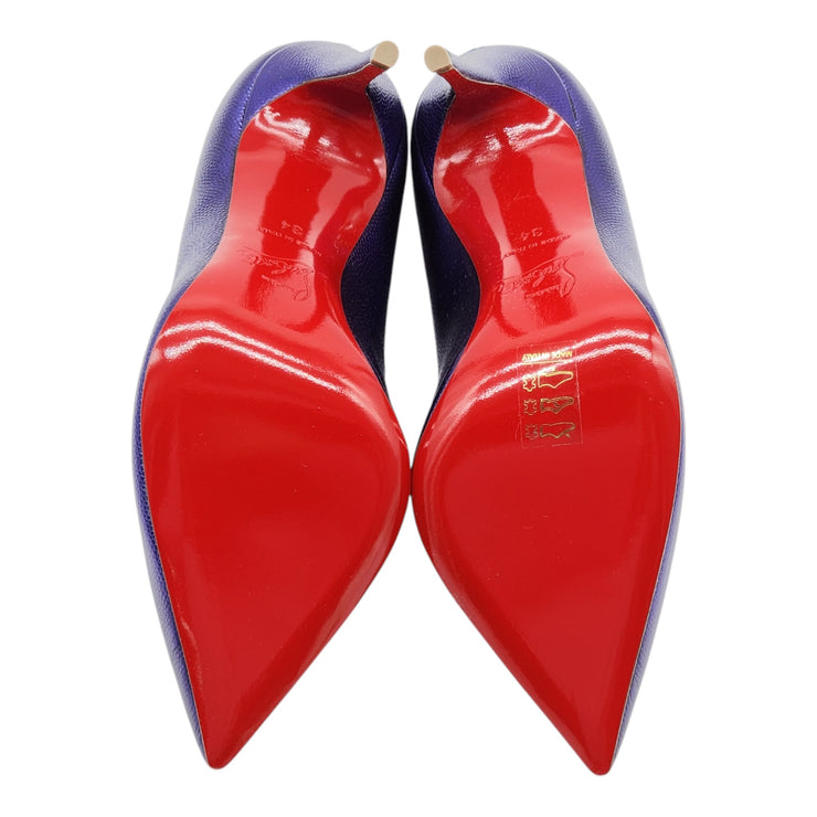 Christian Louboutin Hot Chick Pumps 100mm - Leather - Purple 34