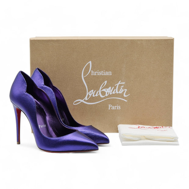 Christian Louboutin Hot Chick Pumps 100mm - Leather - Purple 34