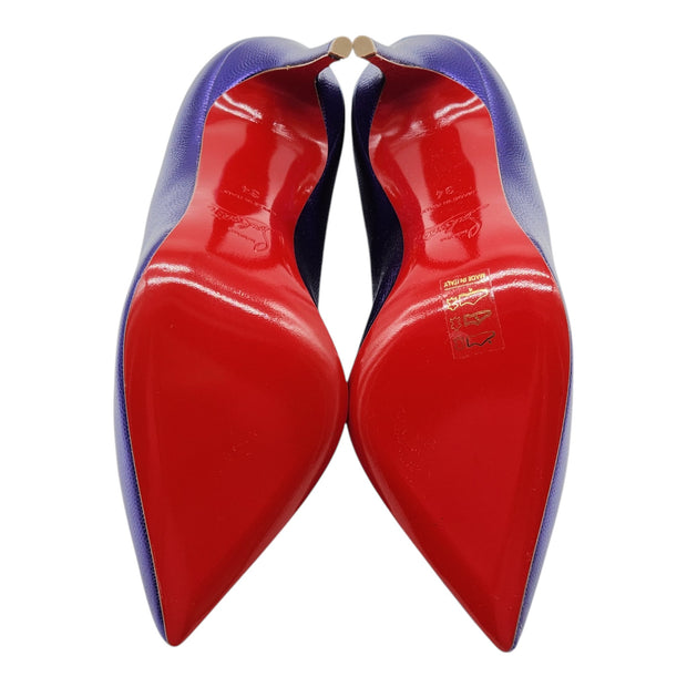 Christian Louboutin Hot Chick Pumps 100mm - Leather - Purple 34