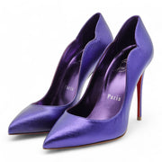 Christian Louboutin Hot Chick Pumps 100mm - Leather - Purple 35