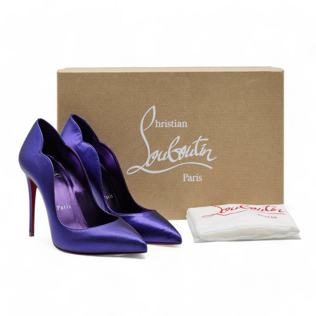 Christian Louboutin Hot Chick Pumps 100mm - Leather - Purple 35