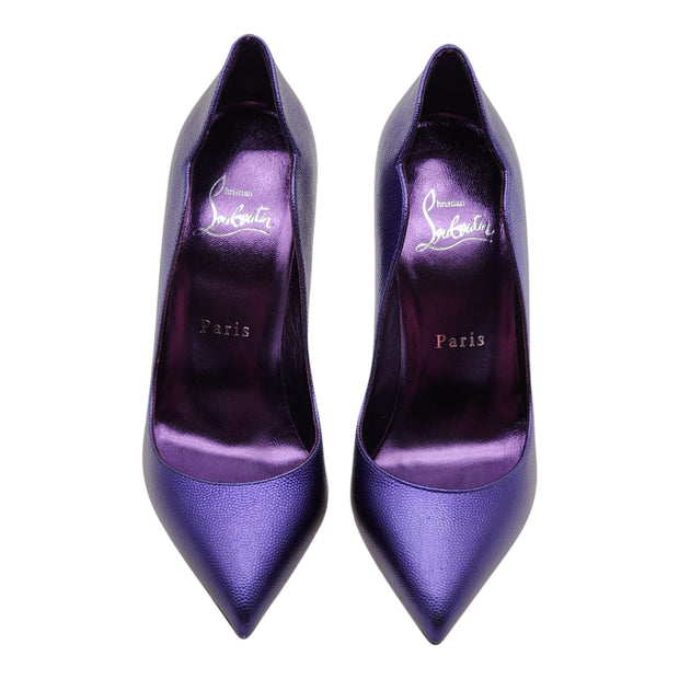 Christian Louboutin Hot Chick Pumps 100mm - Leather - Purple 36