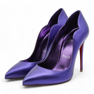 Christian Louboutin Hot Chick Pumps 100mm - Leather - Purple 36