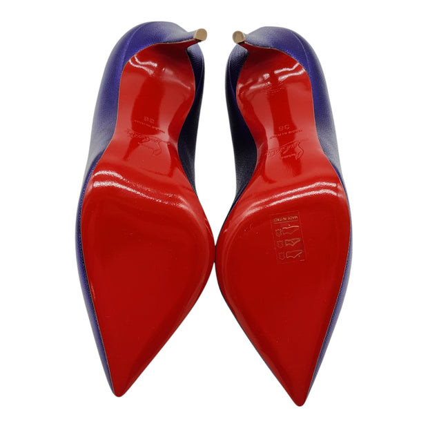 Christian Louboutin Hot Chick Pumps 100mm - Leather - Purple 36