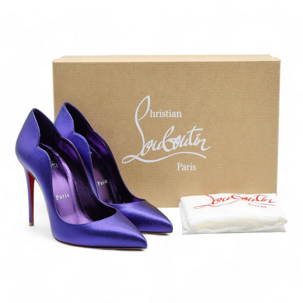 Christian Louboutin Hot Chick Pumps 100mm - Leather - Purple 36