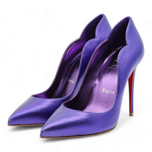 Christian Louboutin Hot Chick Pumps 100mm - Leather - Purple 36