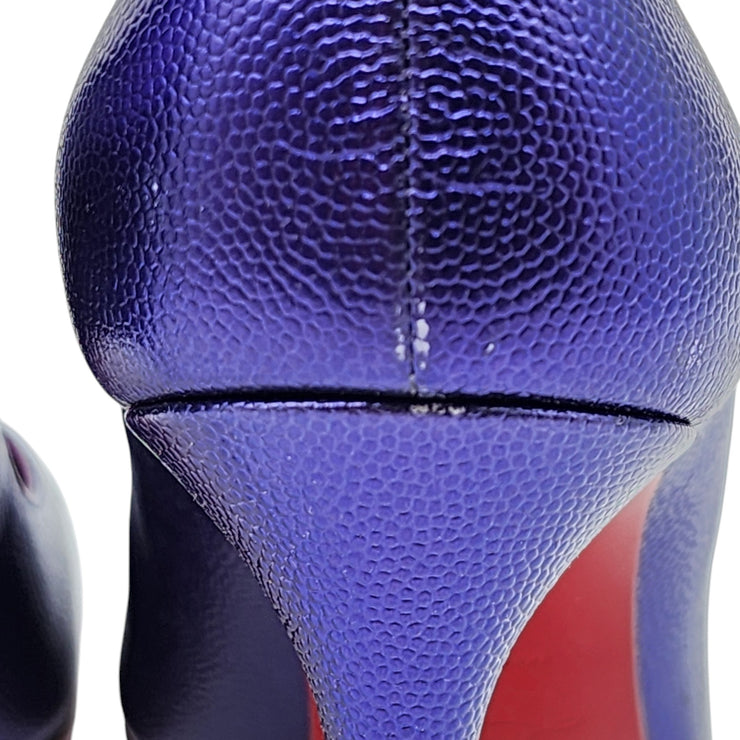 Christian Louboutin Hot Chick Pumps 100mm - Leather - Purple 36