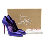 Christian Louboutin Hot Chick Pumps 100mm - Leather - Purple 36