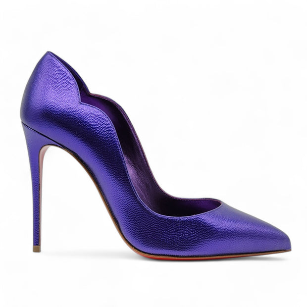 Christian Louboutin Hot Chick Pumps 100mm - Leather - Purple 36.5