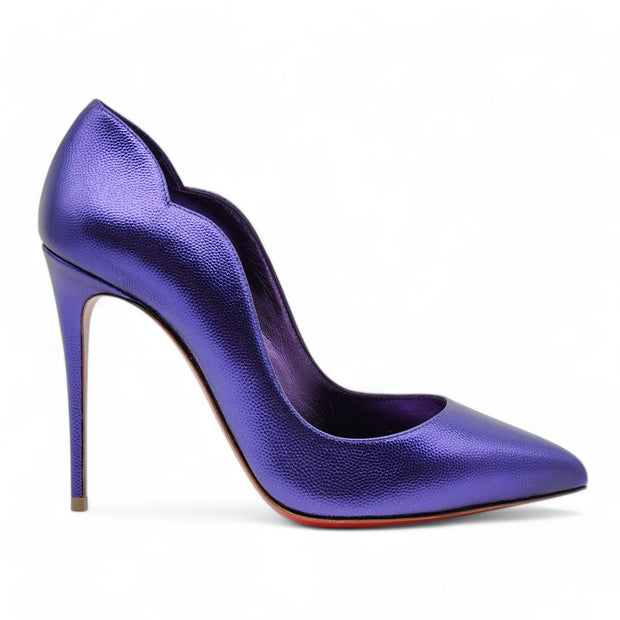 Christian Louboutin Hot Chick Pumps 100mm - Leather - Purple 36.5