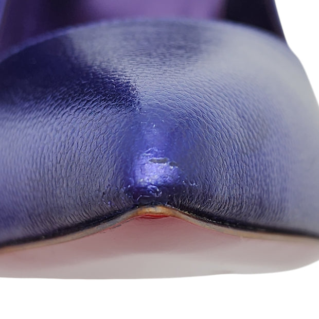 Christian Louboutin Hot Chick Pumps 100mm - Leather - Purple 36.5