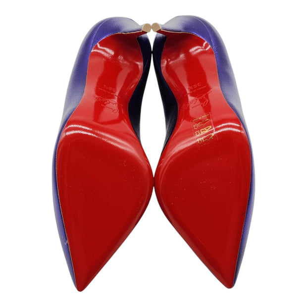 Christian Louboutin Hot Chick Pumps 100mm - Leather - Purple 36.5