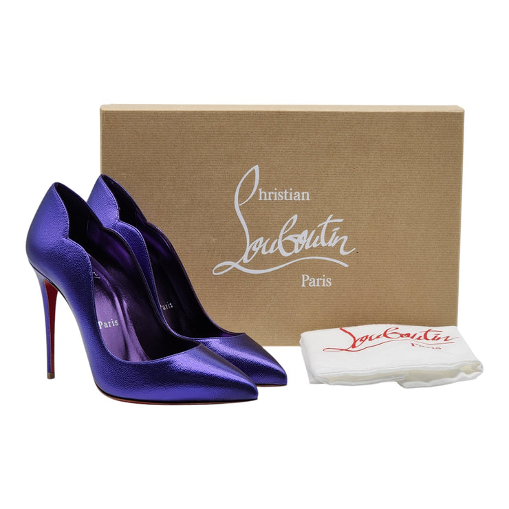 Christian Louboutin Hot Chick Pumps 100mm - Leather - Purple 36.5