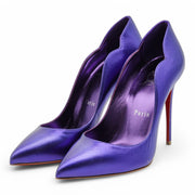 Christian Louboutin Hot Chick Pumps 100mm - Leather - Purple 37.5