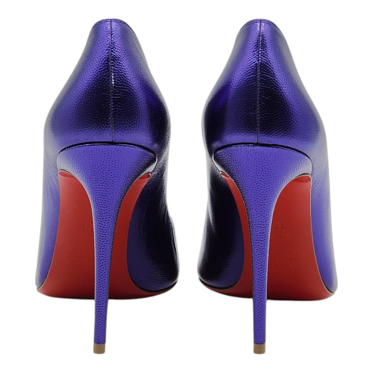 Christian Louboutin Hot Chick Pumps 100mm - Leather - Purple 37.5