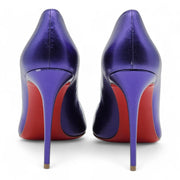 Christian Louboutin Hot Chick Pumps 100mm - Leather - Purple 37.5