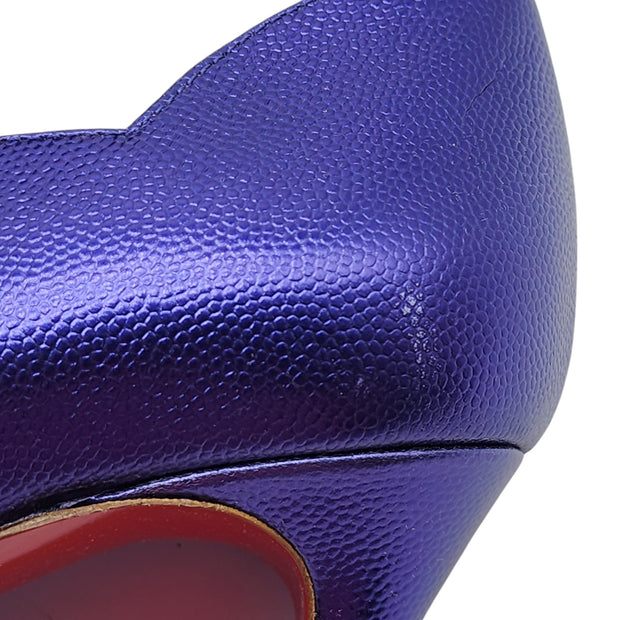 Christian Louboutin Hot Chick Pumps 100mm - Leather - Purple 38