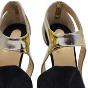 Christian Louboutin Rotonda Heeled Sandals 100 - Leather - Gold 36