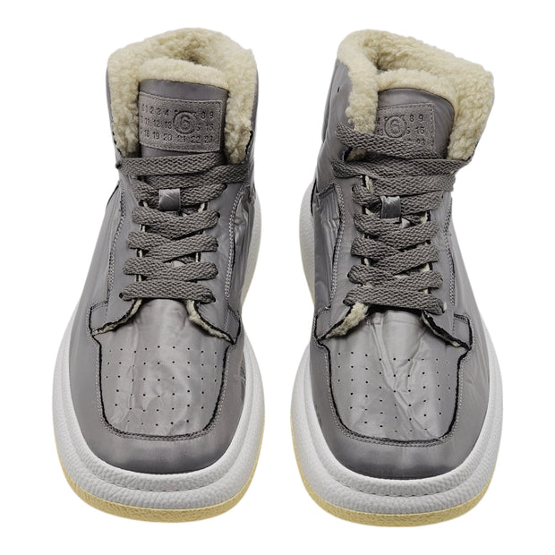 MM6 Maison Margiela Gray High Top Basketball Sneakers