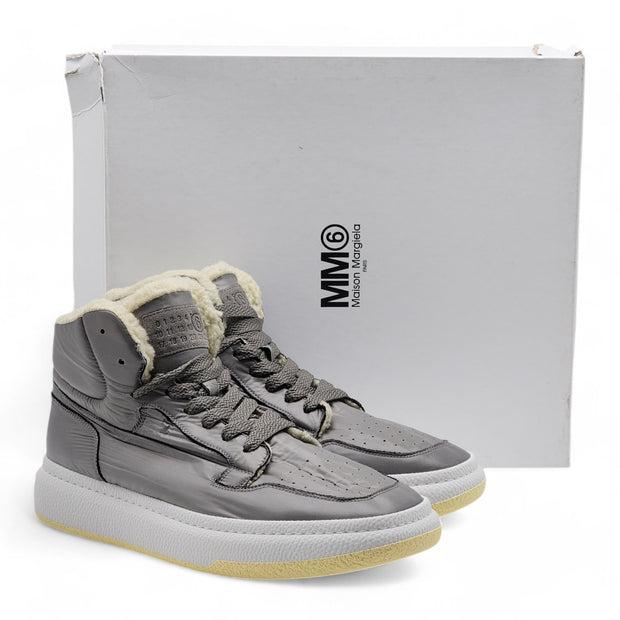 MM6 Maison Margiela Gray High Top Basketball Sneakers