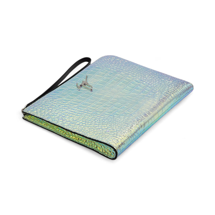 Giuseppe Zanotti Document Clutch Bag - Croc Print Leather - Iridescent