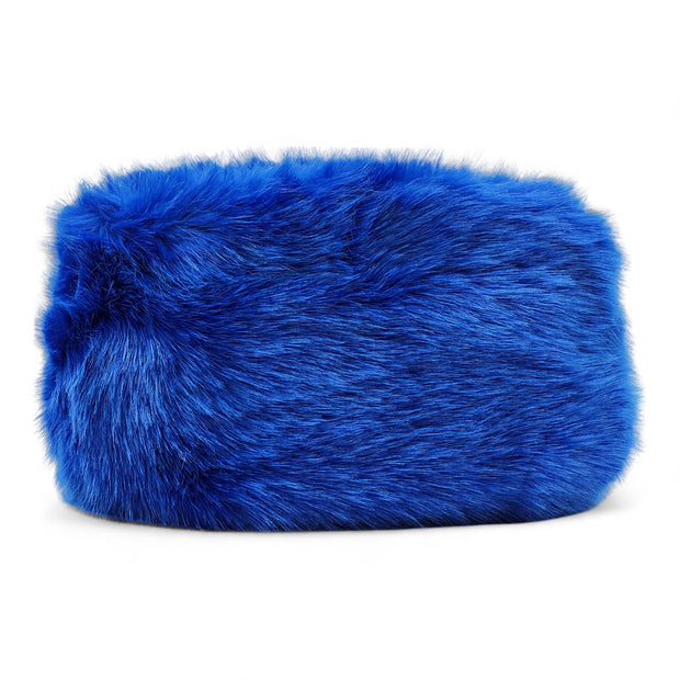 Giuseppe Zanotti Shoulder Bag Clutch with logo - Faux Fur - Blue