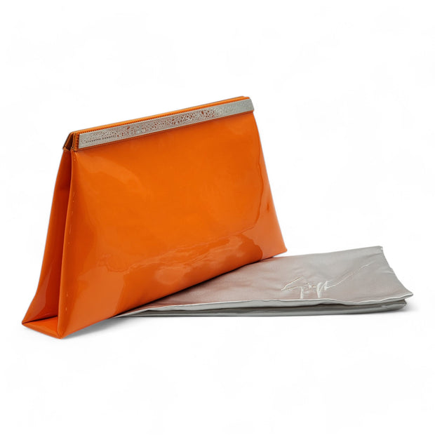 Giuseppe Zanotti Oversized Clutch - Patent Leather - Orange