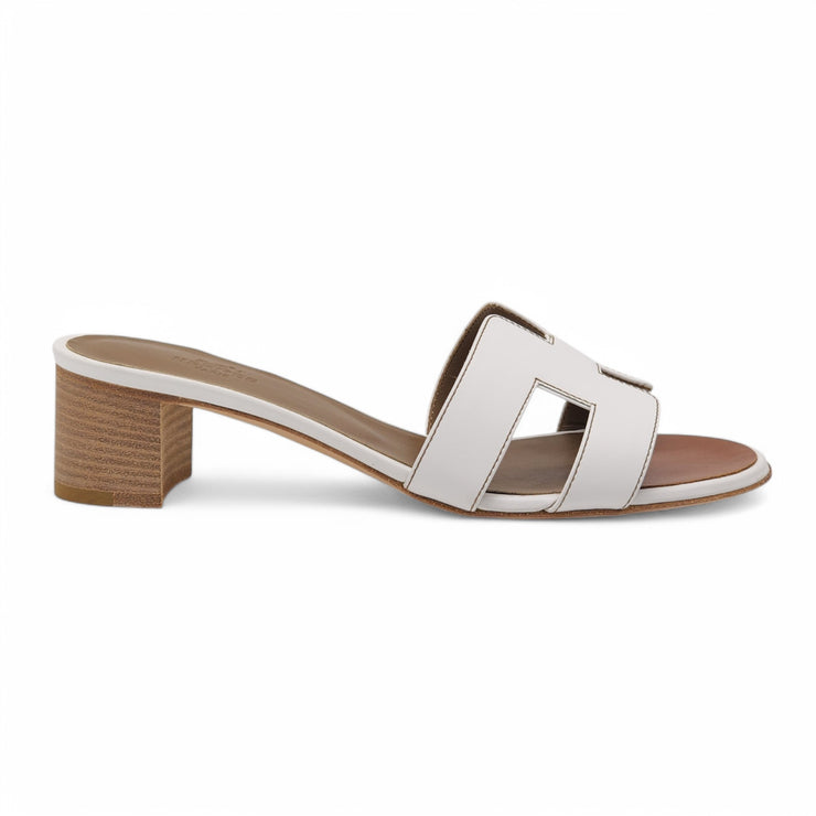 Hermes Oasis Sandals - Leather - White 37.5