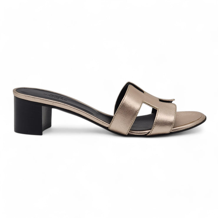 Hermes Oasis Sandals - Leather - Gold 36.5