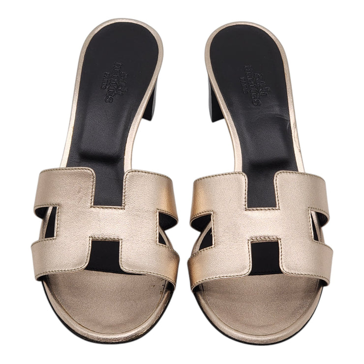 Hermes Oasis Sandals - Leather - Gold 36.5