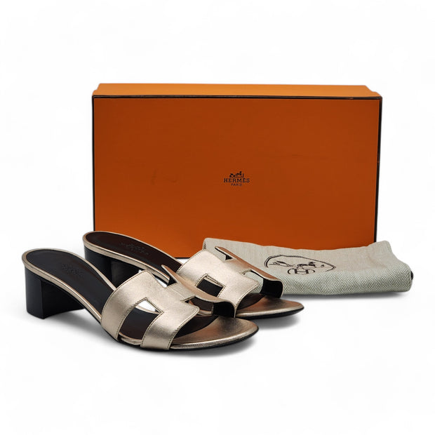 Hermes Oasis Sandals - Leather - Gold 36.5