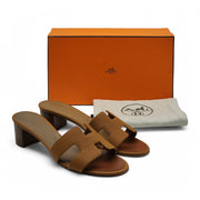 Hermes Oasis Sandals - Epsom Leather - Brown 39