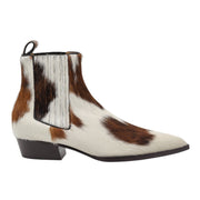 Christian Louboutin Cheliviss Low Boots - Hair-on Calf 'Meuh' - Brown and White - 40