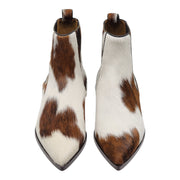 Christian Louboutin Cheliviss Low Boots - Hair-on Calf 'Meuh' - Brown and White - 40