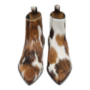 Christian Louboutin Cheliviss Low Boots - Hair-on Calf 'Meuh' - Brown and White - 39