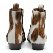 Christian Louboutin Cheliviss Low Boots - Hair-on Calf 'Meuh' - Brown and White - 39